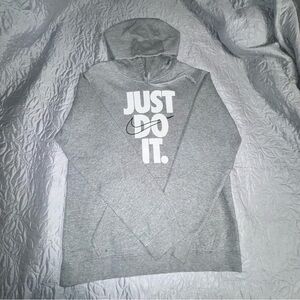 Nike Gray 'Just Do It' Men's Sweater